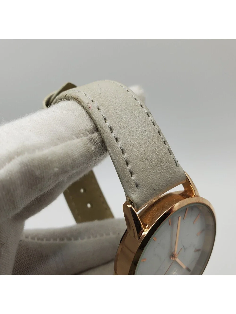 Quartz Watch 36mm Marble Dial Rose Gold Tone New Battery